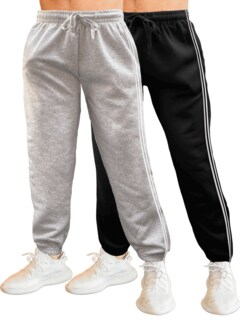 Foto 1 | Foto 1 | Set De 2 Jogger Pants Hombre Pantalones Casuales Pant-044-px2 Negro Y Gris Claro Pans Caballero