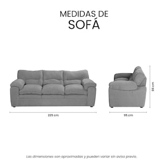 Foto 7 | Foto 7 | Sofá Trinity Cosmo Color Gris 3 Plazas