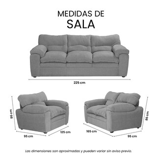 Foto 8 | Foto 8 | Sala Trinity Cosmo Color Gris 3 Piezas ( Sillón Love Seat Y Sofá)