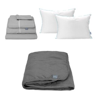 Foto 1 | Foto 1 | Protector Rogga Matrimonial  + Sábanas Royal Touch Gris Perla + Almohada Royal Twin