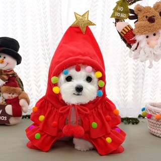 Foto 1 | Foto 1 | Disfraz Navideño Para Gato Y Perro  Capa Roja Con Sombrero Para Fiesta De Navidad - Venta Internacional.