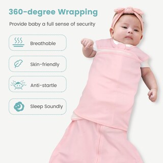 Foto 5 | Foto 5 | Saco De Dormir Envoltura Para Bebé Lilbestie 1.0 Tog Algodón Rosa - Venta Internacional.