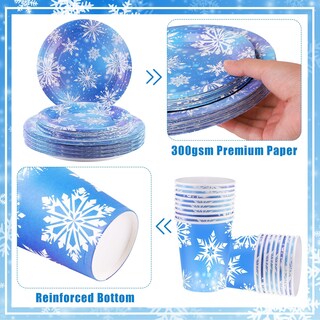 Foto 3 | Foto 3 | Juego De Vajilla Durony Frozen Winter Snowflake 144 Piezas - Venta Internacional.