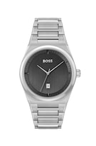 Reloj Para Hombre Boss Steer 1513992 Brazalete Plata 42 Mm