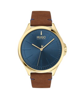 Foto 1 | Foto 1 | Reloj Para Hombre Hugo #smash 1530134 Piel Café 43 Mm