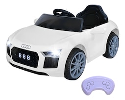 Carro Eléctrico Aeiou B008 Blanco Audi Tactopiel Llantas Eva para Niños
