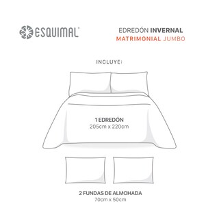 Foto 4 | Foto 4 | Cobertor Invernal Esquimal Edredón Luxus Con Fundas Del Amohada Neblina Matrimonial Jumbo