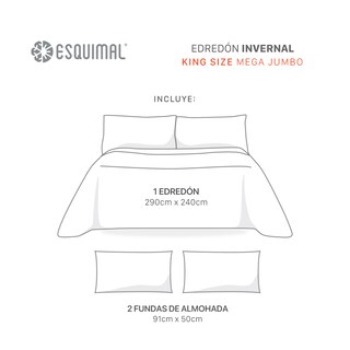 Foto 4 | Foto 4 | Cobertor Invernal Esquimal Edredón Luxus Con Fundas Del Amohada Barrow King Size Mega Jumbo