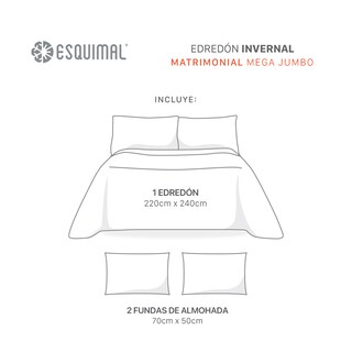 Foto 4 | Foto 4 | Cobertor Invernal Esquimal Edredón Luxus Con Fundas Del Amohada Barrow Matrimonial Mega Jumbo