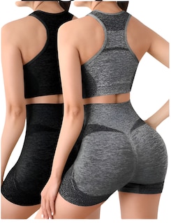 Foto 1 | Foto 1 | Short Levanta Gluteos+bra Conjunto Licra Deportivo Gym Mujer