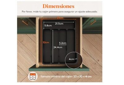 Foto 2 | Foto 2 | Cajon Xtellar Cubertero Para Cajón Para Menaje  Cocina Organizador