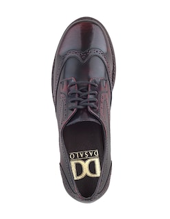 Foto 5 | Foto 5 | Zapatos De Piel Vino Para Mujer Con Diseño Bostoniano