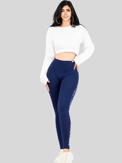 Foto 2 | Foto 2 | Set De 2 Mallones Deportivos De Mujer Lic-0205-px2 Negro Y Marino Leggings Termicos