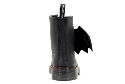 Foto 4 | Foto 4 | Botas Offlander Tipo Militar Piel Crazy Negro Alas de Murciélago para Mujer