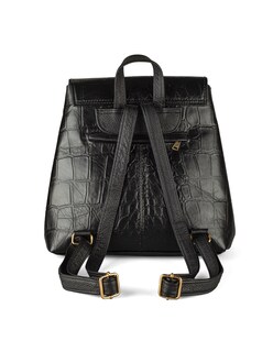 Foto 4 | Foto 4 | Mochila De Piel Vacuno Con Acabado Tipo Lagarto En Color Negro