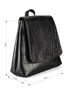 Foto 7 | Foto 7 | Mochila De Piel Vacuno Con Acabado Tipo Lagarto En Color Negro