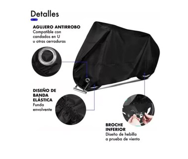 Foto 3 | Foto 3 | Funda Motocicleta Impermeable Grueso Cubiertas Para Moto