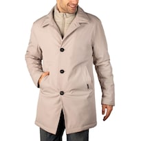 Chamarra Larga Para Hombre Con Bolsillos Y Doble Cuello Greenlander Beige