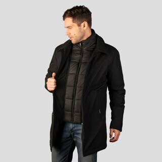Foto 4 | Foto 4 | Chamarra Larga Para Hombre Con Bolsillos Y Doble Cuello Greenlander Negro
