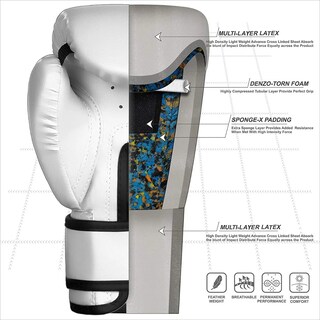 Foto 3 | Foto 3 | Guantes De Box Lab.g Para Kickboxing strap Velcro Golden 16 Oz