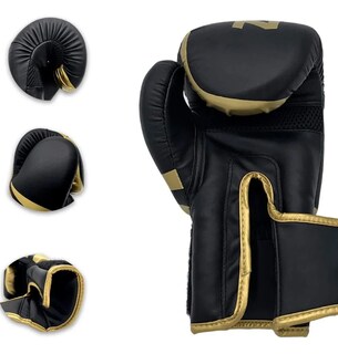 Foto 4 | Foto 4 | Guantes De Box Lab.g Para Kickboxing strap Velcro Golden 16 Oz