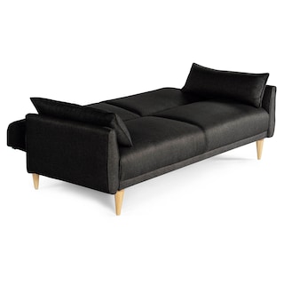 Foto 6 | Foto 6 | Sofá Cama Makora Anicka Con Memory Foam Color Negro Lino Respaldo Reclinable De 3 Posiciones