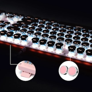 Foto 4 | Foto 4 | Teclado Mecanico Rosa Punk gamer Rosa