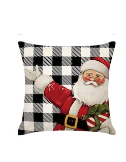 Foto 4 | Foto 4 | Fundas para Cojines de Sala Navideños 4 piezas + Gratis Termo Güish de Regalo