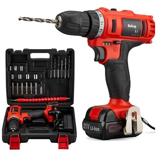 Foto 1 | Foto 1 | Taladro Belug  Percutor Atornillador Inalámbrico De 10mm 5816-1 21v Rojo