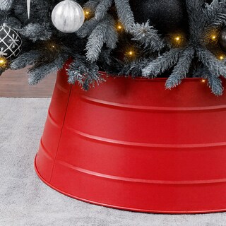 Foto 2 | Foto 2 | Pie De Árbol De Navidad Esquimal Collar Metálico Rojo 68.6 Cm