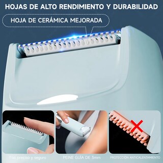 Foto 6 | Foto 6 | Depiladora Eléctrica 2 En 1 Afeitadora Portátil De 8000 Rpm Azul Cielo