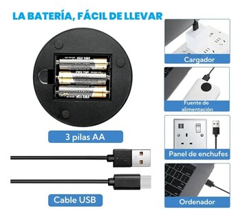 Foto 4 | Foto 4 | ''led Base De Luz Nocturna Con Control Remoto belug Mezcla De Colores Negro ''