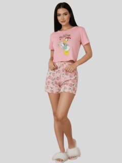 Foto 2 | Foto 2 | Pijama De 3 Piezas Mujer Pantalon Short Y Playera A Juego Pij-077-3 Diseño 18 Pijama De Mujer