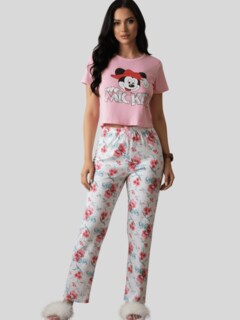 Foto 6 | Foto 6 | Pijama De 3 Piezas Mujer Pantalon Short Y Playera A Juego Pij-077-3 Diseño 17 Pijama De Mujer