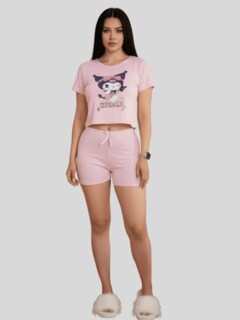 Foto 2 | Foto 2 | Pijama De 3 Piezas Mujer Pantalon Short Y Playera A Juego Pij-077-3 Diseño 14 Pijama De Mujer