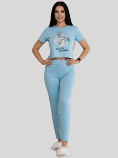 Foto 6 | Foto 6 | Pijama De 3 Piezas Mujer Pantalon Short Y Playera A Juego Pij-077-3 Diseño 12 Pijama De Mujer