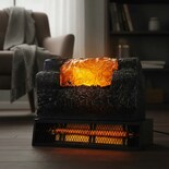 Calefactor Eléctrico De Pared Con Simulación De Hoguera Madera