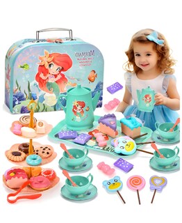 Foto 1 | Foto 1 | Juego Xtellar De Té Para Niñas De 44 Piezas Juguete De Postre Fiestas Té Comida De Cocina Juguete