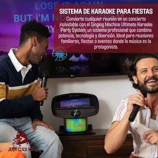 Foto 2 | Foto 2 | Sistema de Karaoke para Fiestas Singing Machine JustClick MX 2 Micrófonos Negro