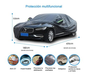 Foto 2 | Foto 2 | Funda Protectora Impermeable Con Reflectores De 4.7m Negro