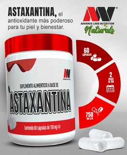 Foto 2 | Foto 2 | Astaxantina 60 Cápsulas 750 MG C/U Advance Labs Nutrition