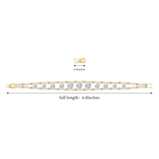 Foto 2 | Foto 2 | Brazalete Elfgrass Halocurve Chapado En Oro De 14 Quilates Con Circonita Cúbica De 17 Cm - Venta Internacional.