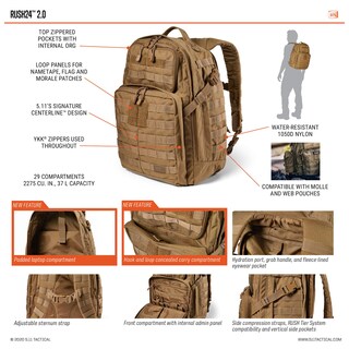 Foto 3 | Foto 3 | Mochila 5.11 Rush 24 2.0 Con Compartimento Para Portátil De 37 Litros - Venta Internacional.