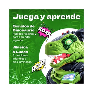 Foto 2 | Foto 2 | Moto Electrica Dinosaurio Luz Led Montable Electrico Sonidos Little Monkey