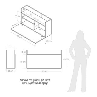 Foto 4 | Foto 4 | Alacena Colgante Maderkit Brilo