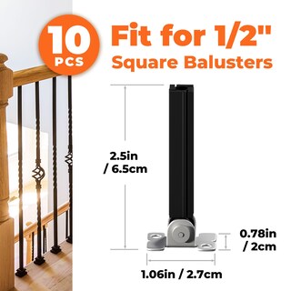 Foto 2 | Foto 2 | Paquete De 10 Conectores Giratorios Tipo Balaustre Sidasu Para Cuadrados De 1/2 Pulgada - Venta Internacional.