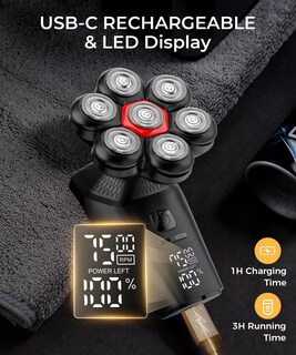 Foto 5 | Foto 5 | Afeitadora Eléctrica Gllava 7d Con Pantalla Led Impermeable Usb - Venta Internacional.