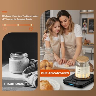Foto 3 | Foto 3 | Alfombrilla Térmica Sourdough Starter Fjr  12 5 A 38 °c  Temporizador  40 Onzas - Venta Internacional.