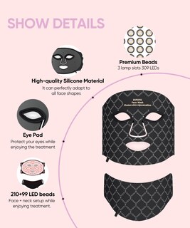 Foto 4 | Foto 4 | Mascarilla Facial Evfofo Negra Y Roja Para Rostro Y Cuello En Casa - Venta Internacional.