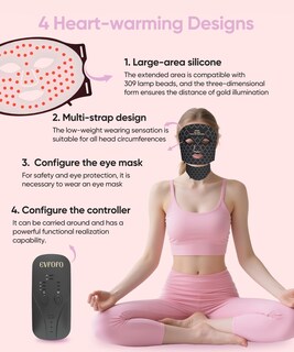 Foto 5 | Foto 5 | Mascarilla Facial Evfofo Negra Y Roja Para Rostro Y Cuello En Casa - Venta Internacional.